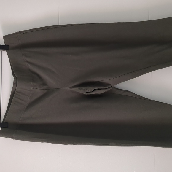 Eileen Fisher Slim Ankle Pant washable Stretch Crepe olive green - Picture 5 of 11